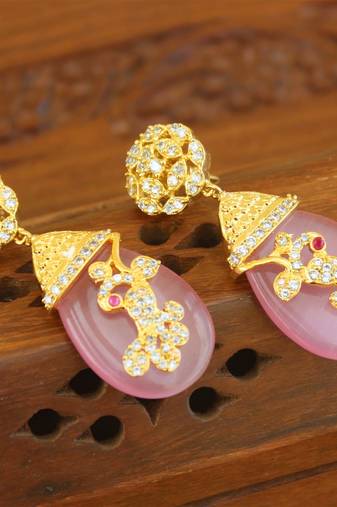 Gold platted cz earring