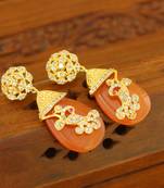 Gold platted cz earring