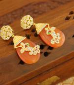 Gold platted cz earring