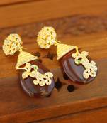 Gold platted cz earring