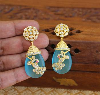 Gold platted cz earring 3