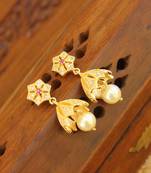 Gold platted cz earring