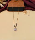 Latest gold plated american diamond mangalsutra