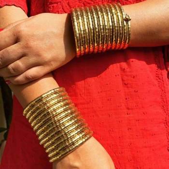 Spiral Indian gold bracelet bangle 1