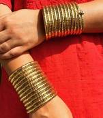 Spiral Indian gold bracelet bangle