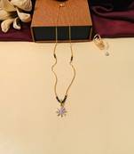 Latest gold plated american diamond mangalsutra