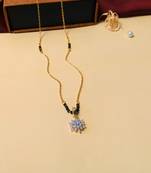 Latest gold plated american diamond mangalsutra