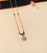 Latest gold plated american diamond mangalsutra