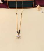 Latest gold plated american diamond mangalsutra