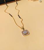Latest gold plated american diamond mangalsutra
