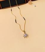 Latest gold plated american diamond mangalsutra