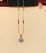 Latest gold plated american diamond mangalsutra