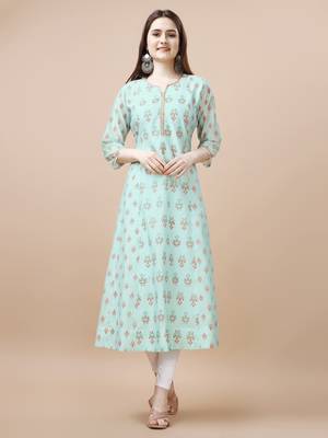Premium women cotton printed kurti 1