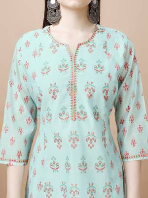 Premium women cotton printed kurti 4
