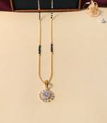Latest gold plated american diamond mangalsutra
