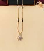 Latest gold plated american diamond mangalsutra