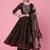 Gulmohar jaipur cotton  length printed flared 3/4 sleeve round neck kurta bottom dupatta set