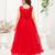 Aarika girls party wear red colour sequin net gown