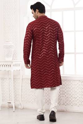 Arruga stylish matt gold sequins kurta pajama 3