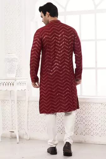Arruga stylish matt gold sequins kurta pajama