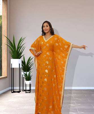 Royal Printed Fabric Dress Party Wear Dubai Crystal Stone Work Kaftan Islamic Abaya Very Gown 1