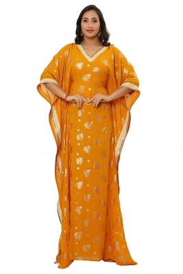 Royal Printed Fabric Dress Party Wear Dubai Crystal Stone Work Kaftan Islamic Abaya Very Gown 2