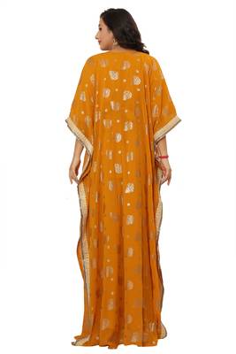 Royal Printed Fabric Dress Party Wear Dubai Crystal Stone Work Kaftan Islamic Abaya Very Gown 4