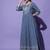 Blue Ethnic  Motif Printed With Embroidery Work Cotton Anarkali Kurta