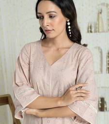 Pink schiffli cotton co-ord