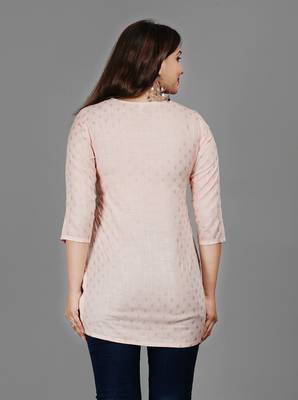 Pink Solid  Rayon Kurta 2