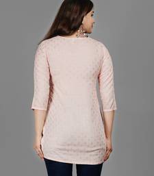 Pink Solid  Rayon Kurta