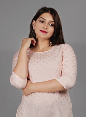 Pink Solid  Rayon Kurta 5