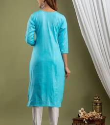 Arctic Embroidered Work Rayon Straight Kurta With Pant Set