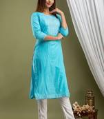 Arctic Embroidered Work Rayon Straight Kurta With Pant Set