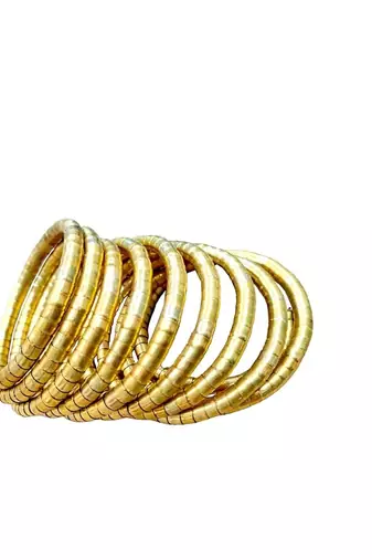 Spiral Indian gold bracelet bangle