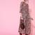 Gulmohar jaipur rayon calf length length printed semi-flared 3/4 sleeve round kurta bottom set