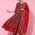 Gulmohar jaipur cotton calf length length printed flared 3/4 sleeve round kurta bottom dupatta set