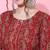 Gulmohar jaipur cotton calf length length printed flared 3/4 sleeve round kurta bottom dupatta set