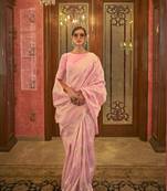 Pink Silk Blend Party Wear Sequins Saree Collection
