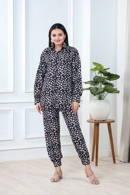 Black polka dot top with trousers co-ord set 2