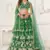 WOMEN'S GREEN BUTTERFLY NET WITH SEQUINS AND embroidered LEHENGA CHOLI FOR WEDDING