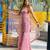 Captivating baby pink faux georgette multi layered sharara suit semi stitched