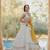 Trendmalls White Georgette Sequence Embroidered Work Wedding, Party Wear Semi-stitched Latest Lehenga Choli With Dupatta