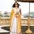 Trendmalls White Georgette Sequence Embroidered Work Wedding, Party Wear Semi-stitched Latest Lehenga Choli With Dupatta
