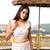 Trendmalls White Georgette Sequence Embroidered Work Wedding, Party Wear Semi-stitched Latest Lehenga Choli With Dupatta