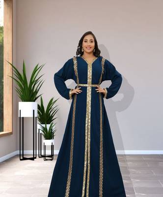 ale!! Royal Abaya Traditional Moroccan Dubai Kaftan Sequins Stone Work Party Wedding Women Dress 1