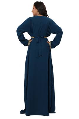 ale!! Royal Abaya Traditional Moroccan Dubai Kaftan Sequins Stone Work Party Wedding Women Dress 4