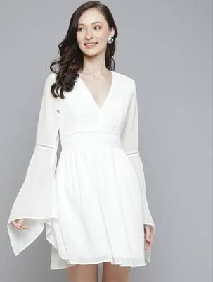 Women's Georgette Flared Dress (MAT17) 1