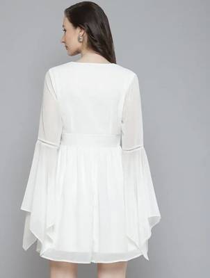 Women's Georgette Flared Dress (MAT17) 2