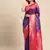 Purple Woven Faux Banarasi Silk Saree With Blouse Piece